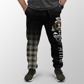 Clan Menzies Black & White Ancient Tartan Crest Jogger Sweatpants  Alba Celtic Style ON35 Clan Menzies Tartan Today